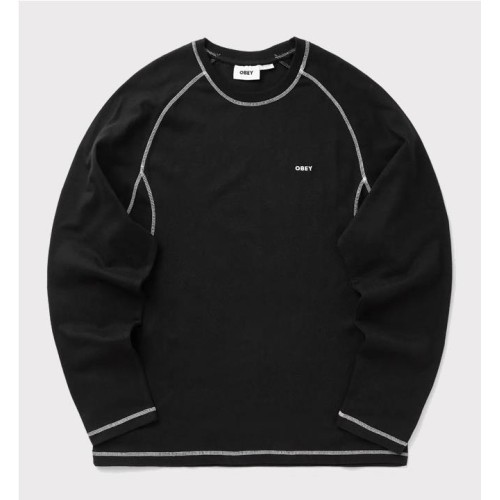 OBEY AARON CONTRAST STICHT LS NEGRO