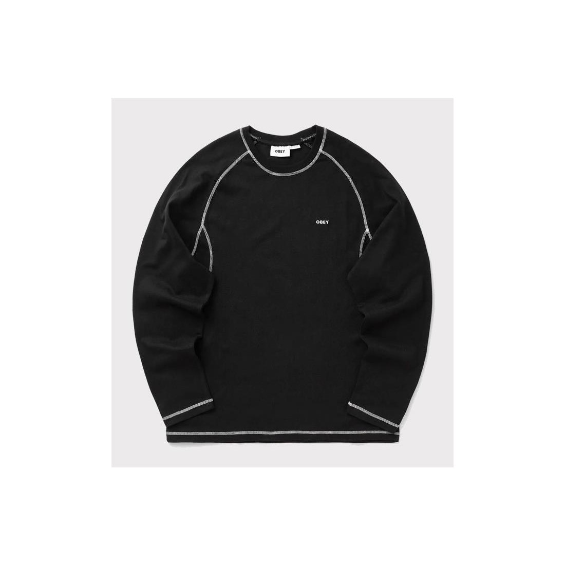 OBEY AARON CONTRAST STICHT LS NEGRO
