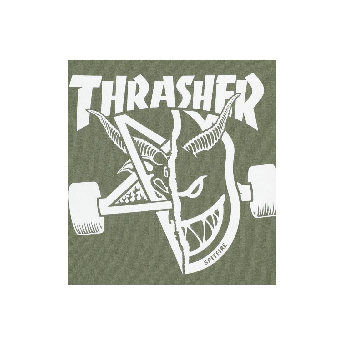 THRASHER TRASH BURN TEE VERDE