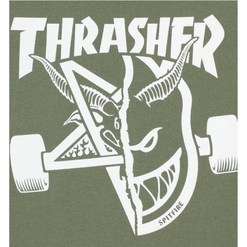 THRASHER TRASH BURN TEE VERDE