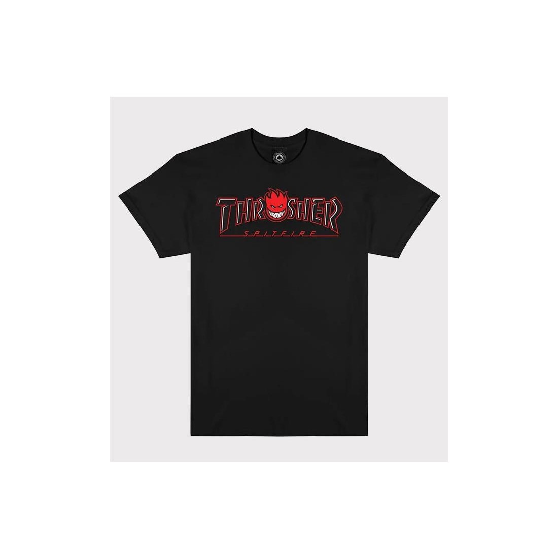 THRASHER BIG HEAD OUTLINE TEE NEGRO