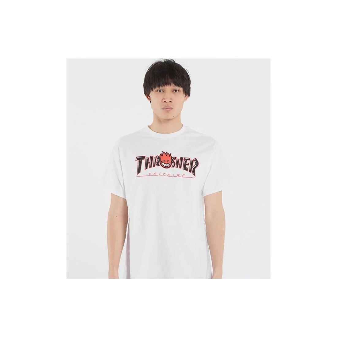THRASHER BIG HEAD OUTLINE TEE BLANCO