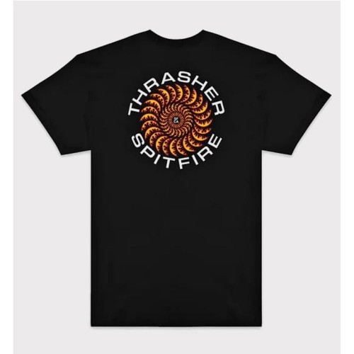 THRASHER CLASSIC SWIRL TEE NEGRO