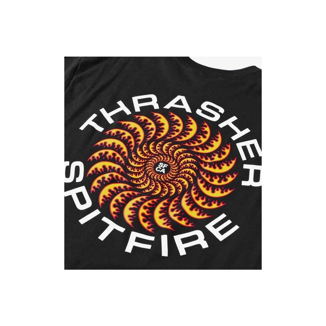THRASHER CLASSIC SWIRL TEE NEGRO