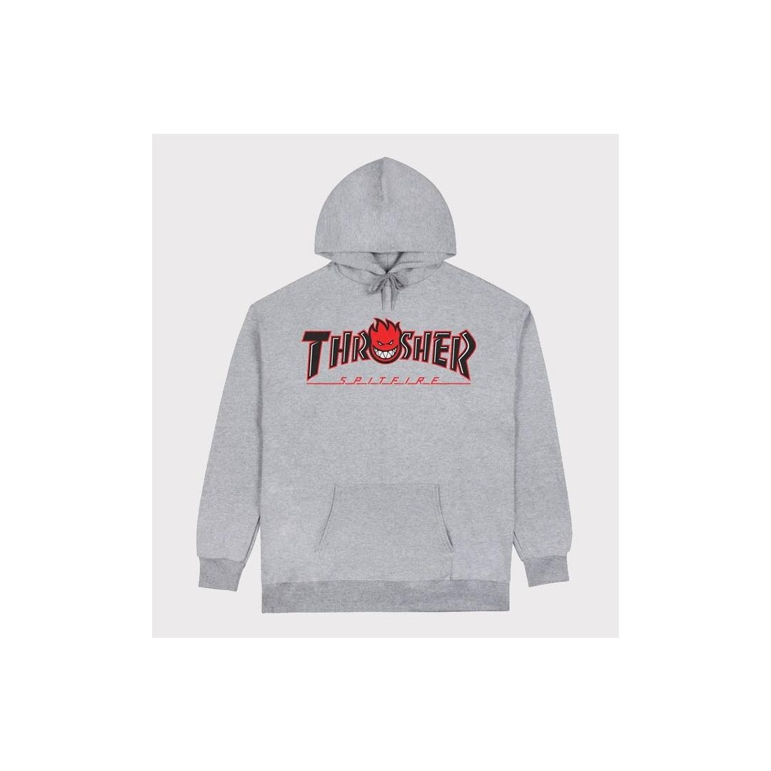 THRASHER BIG HEAD OUTLINE HOOD GRIS