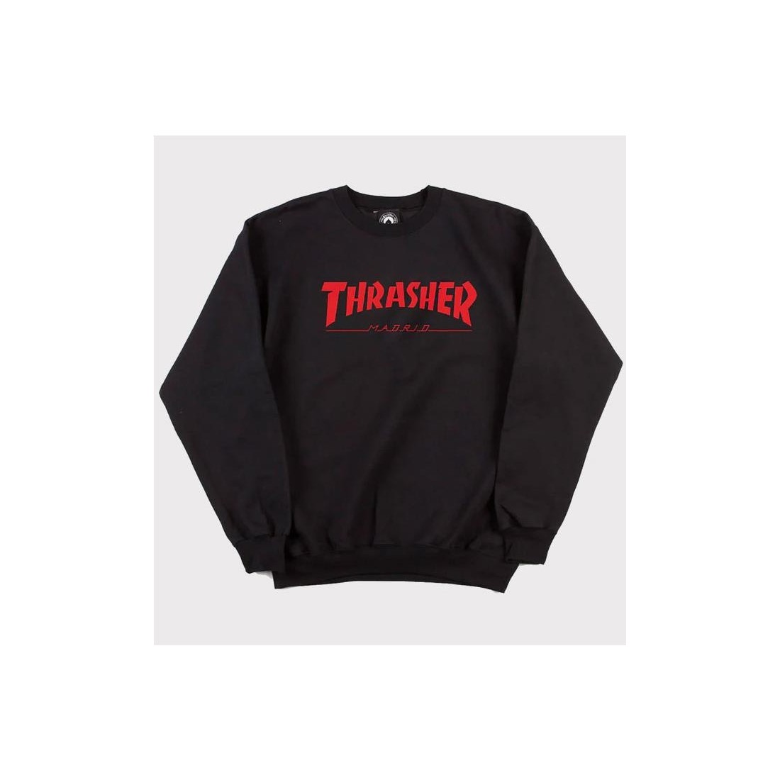 THRASHER MADRID MAG LOGO CREW NEGRO