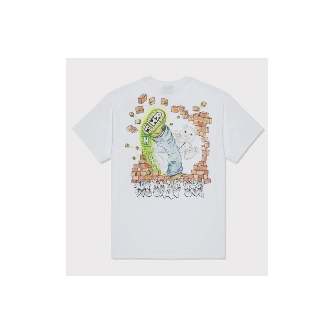 RIPNDIP KARATE KAT TEE BLANCO