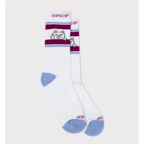 RIPNDIP PEEKING NERMAL SOCKS BLANCO