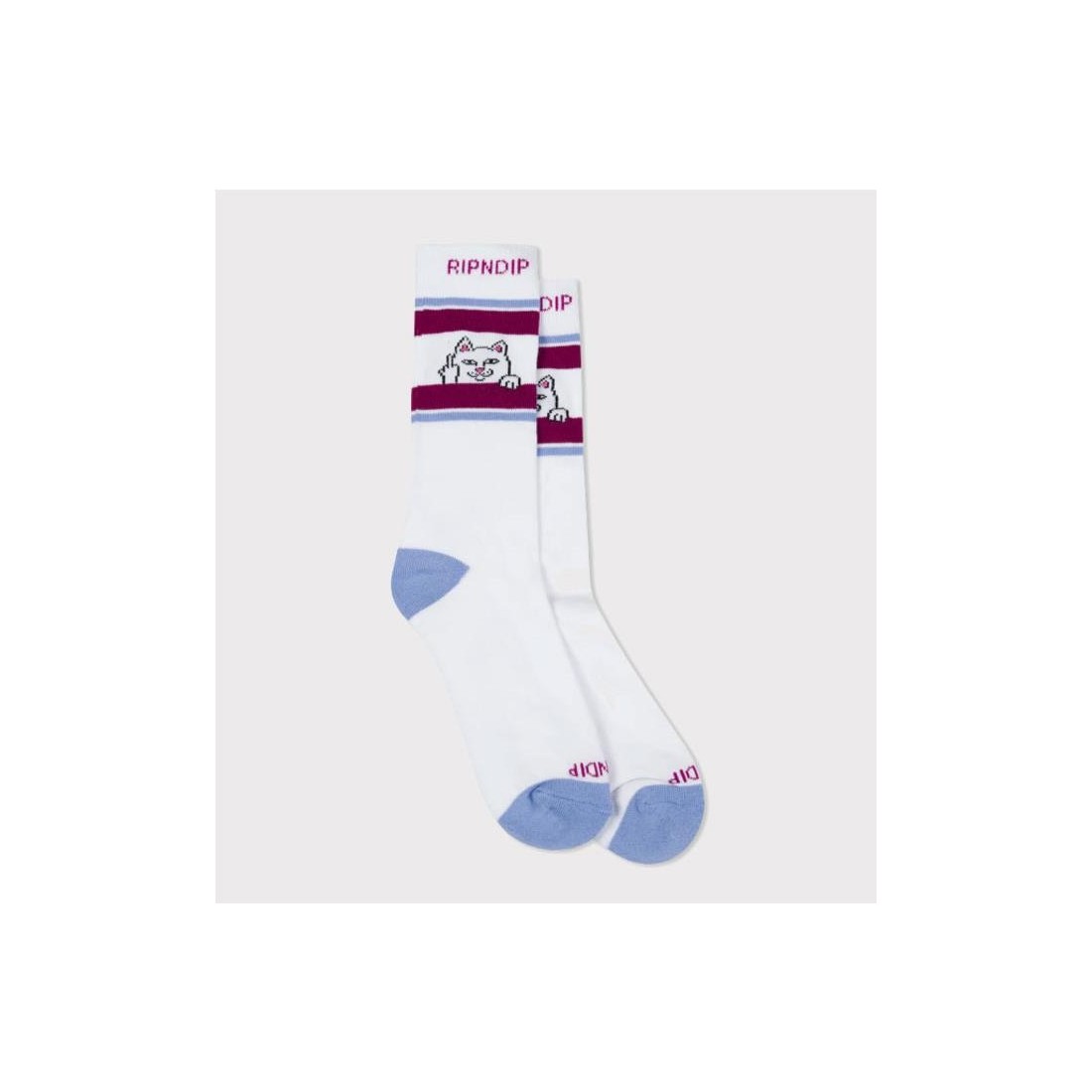 RIPNDIP PEEKING NERMAL SOCKS BLANCO