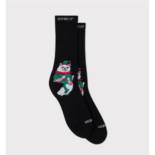 RIPNDIP NERMAL ELF SOCKS NEGRO
