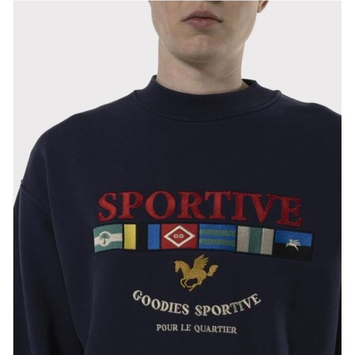 GOODIES SPORTIVE LGCY FLG CREW AZUL MARINO 2