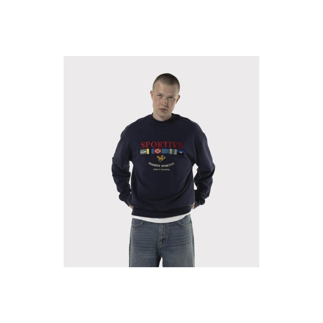 GOODIES SPORTIVE LGCY FLG CREW AZUL MARINO