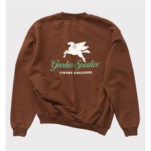 GOODIES SPORTIVE PREMIUM CREW MARRON