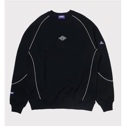 DEVA STATES PANEL CREWNECK NEGRO