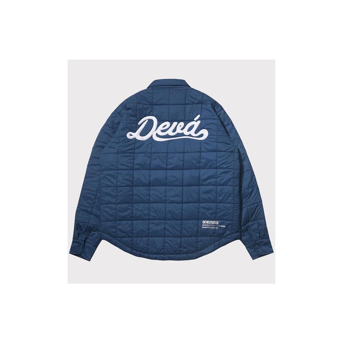 DEVA STATES SCRIPT OVERSHIRT AZUL BLANCO