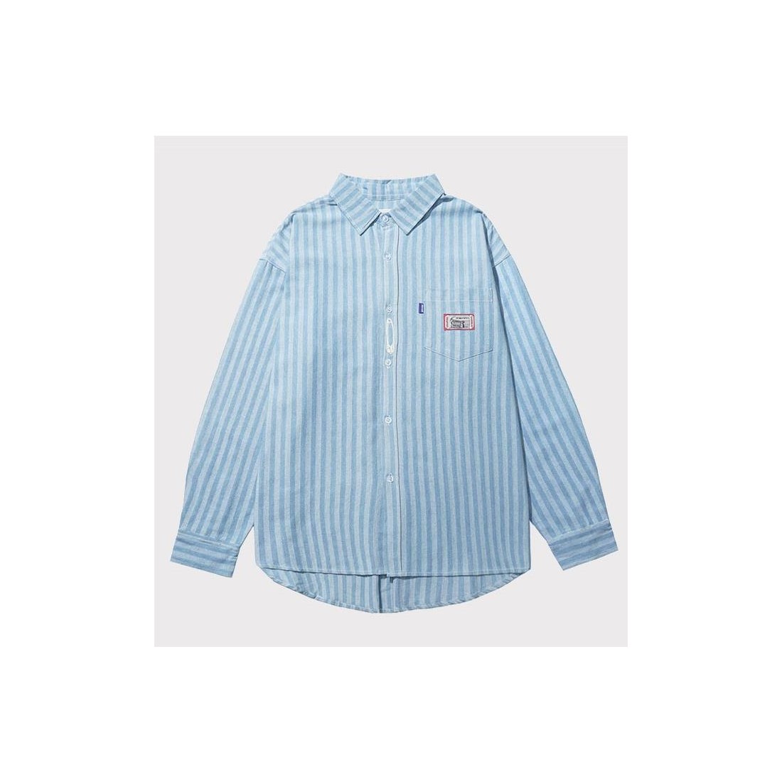 DEVA STATES PINS WORKSHIRT AZUL BLANCO