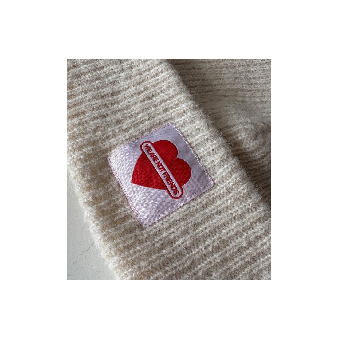 WE ARE NOT FRIENDS UNION BEANI BEIGE