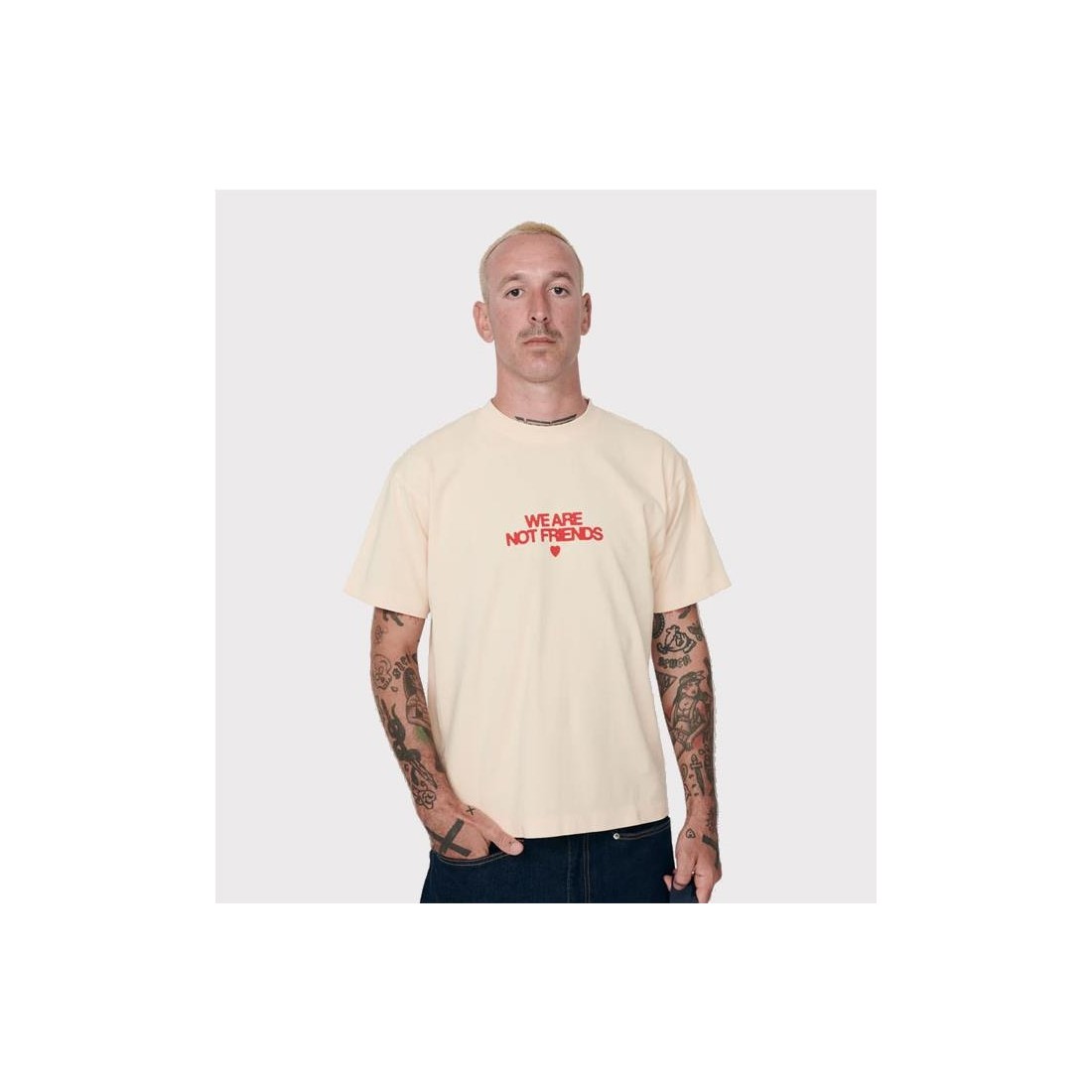WE ARE NOT FRIENDS BOLD LOVE BEIGE