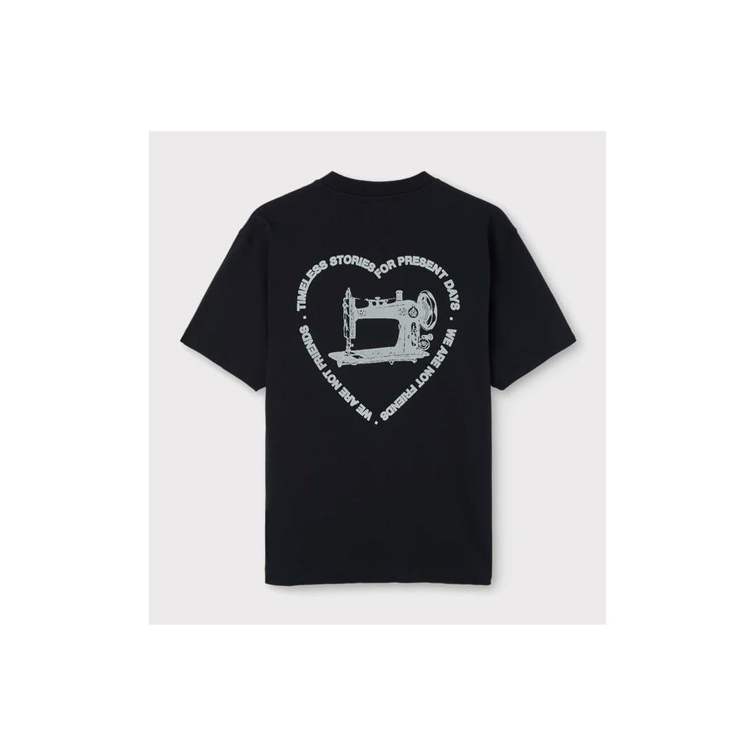 WE ARE NOT FRIENDS SEWING TEE NEGRO