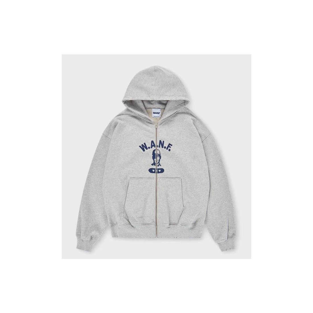 WE ARE NOT FRIENDS BOXY HODDIE GRIS