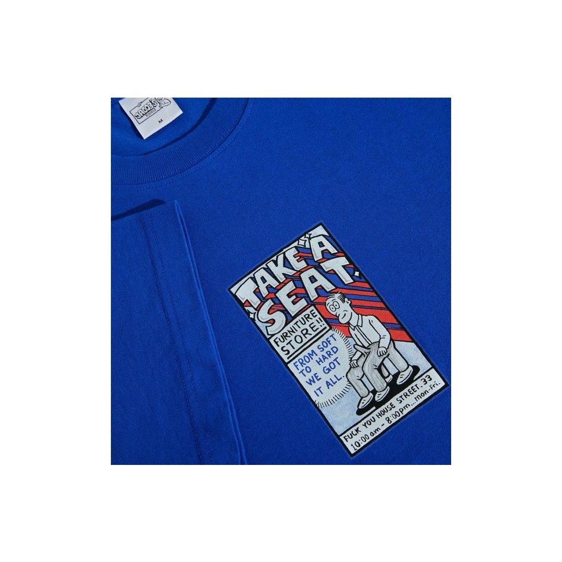 POLAR TAKE A SEAT TEE AZUL BLANCO