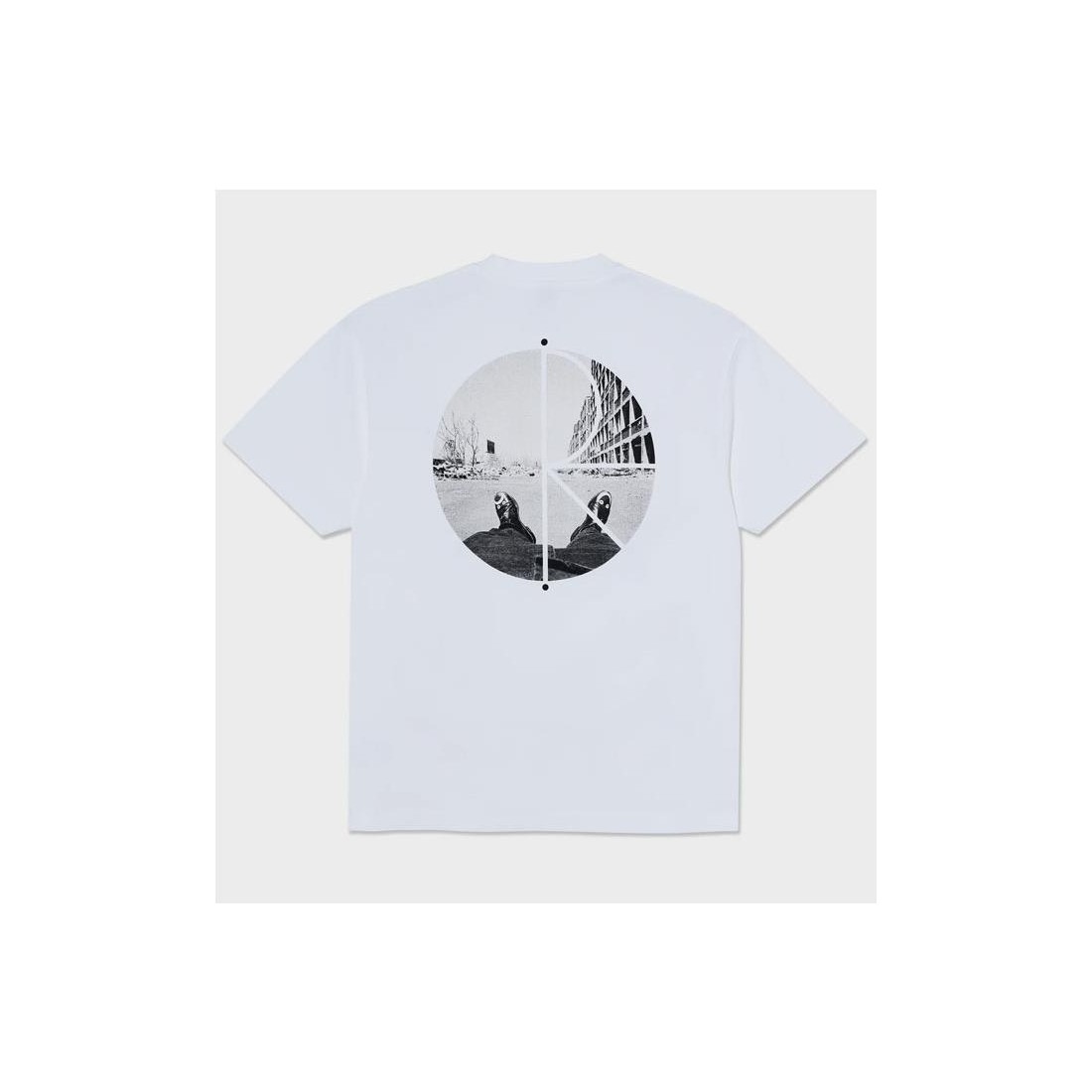 POLAR FILL LOGO HAPPY SAD TEE BLANCO