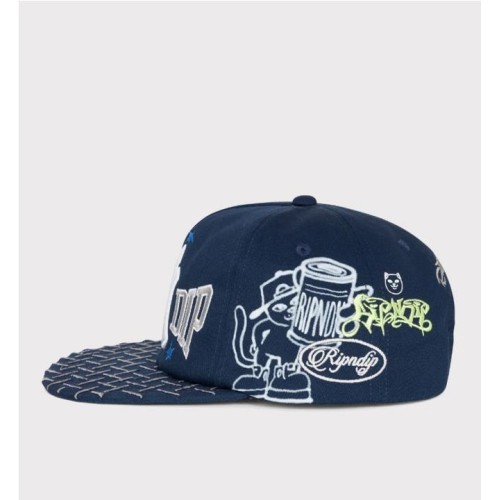 RIPNDIP NY ATHLETICS SNAPBACK AZUL MARINO