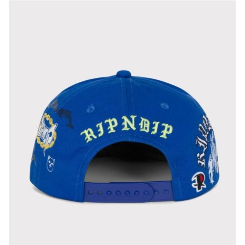 RIPNDIP LA ATHLETICS SNAPBACK AZUL BLANCO 2