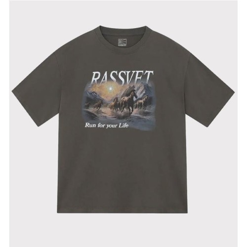 RASSVET HORSES TEE NEGRO
