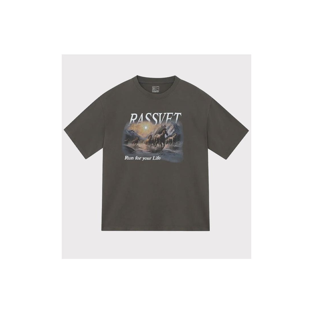 RASSVET HORSES TEE NEGRO