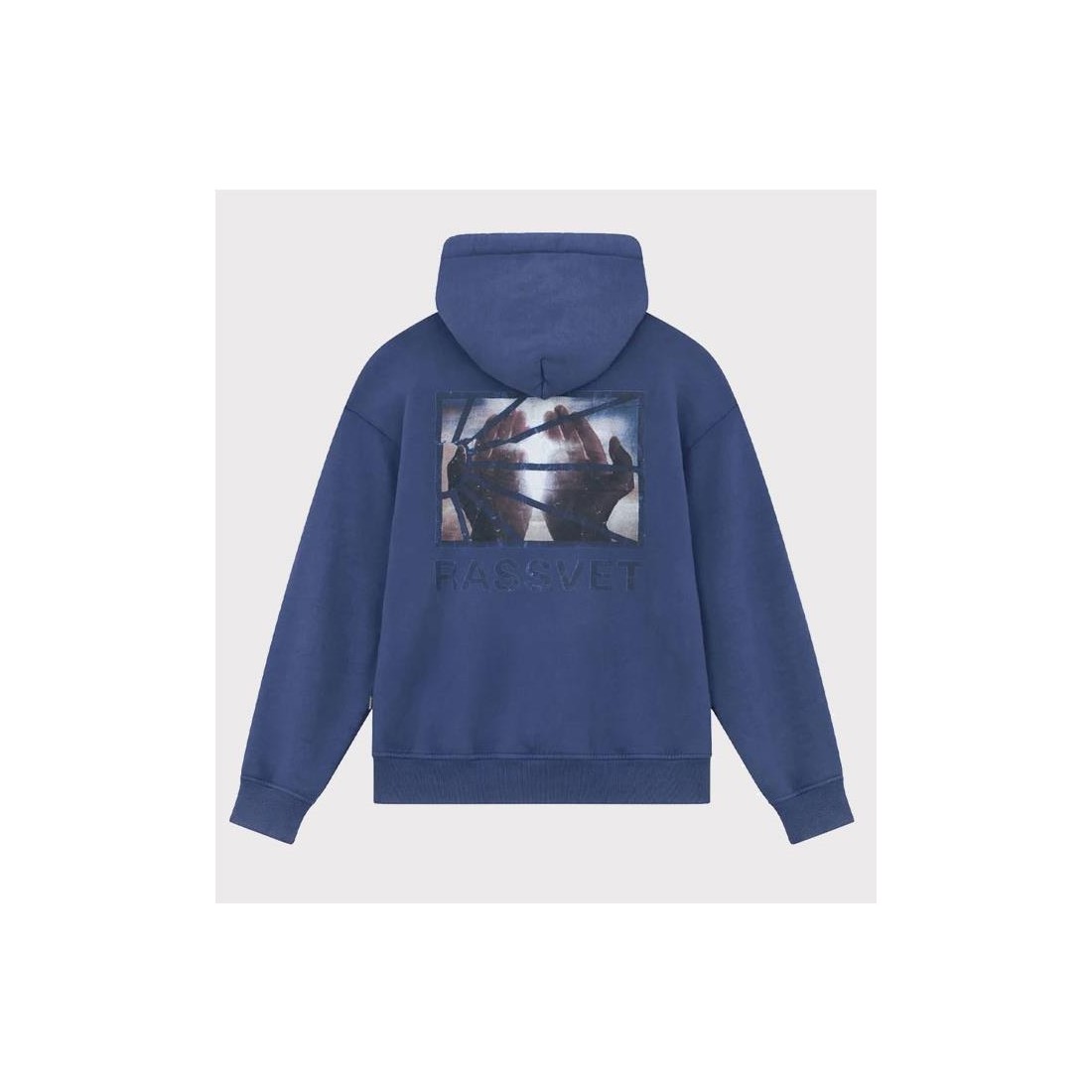 RASSVET HANDS LOGO HOODIE AZUL MARINO