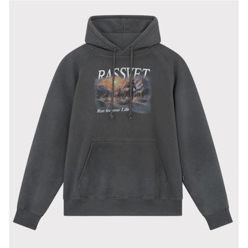 RASSVET HORSES RAGLAN HOOD NEGRO