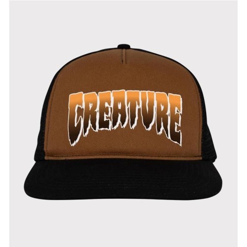 CREATURE LOGO MESH TRUCKER HAT MARRON