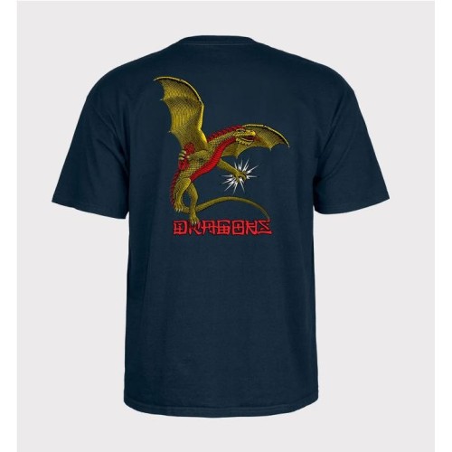 POWELL PERALTA DRAGON LOGO TEE AZUL