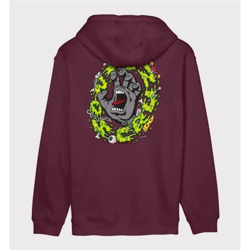 SANTA CRUZ SLIME SCREAM HOODIE GRANATE