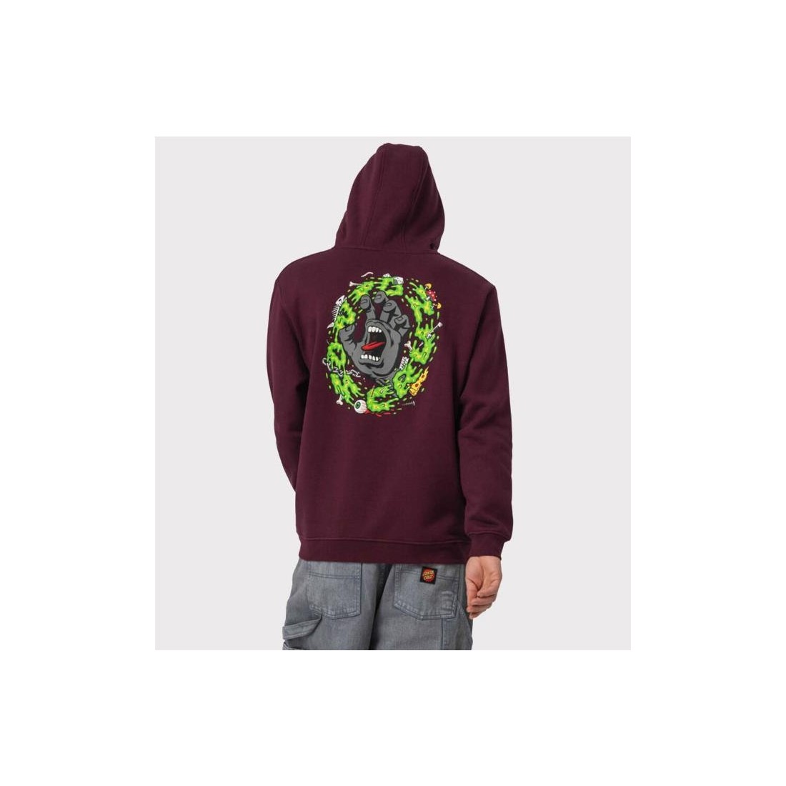SANTA CRUZ SLIME SCREAM HOODIE GRANATE