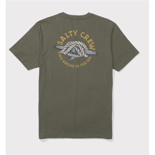 SALTY CREW CLEAT KNOTT TEE VERDE OLIVA