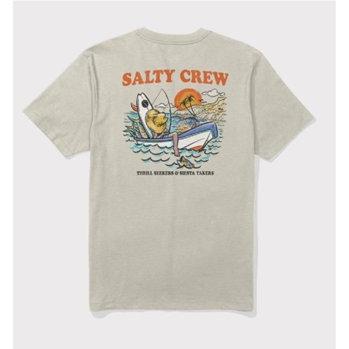 SALTY CREW DOWN TIME TEE GRIS