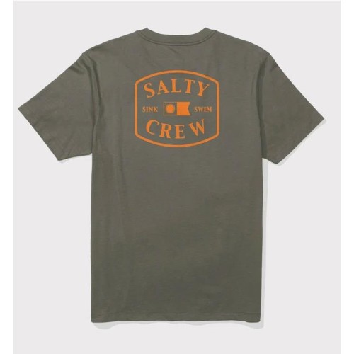 SALTY CREW CAPTIALS TEE VERDE OLIVA
