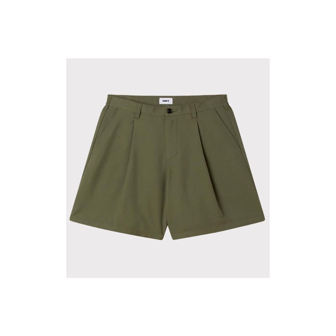 OBEY DEAN PLEATED SHORT VERDE