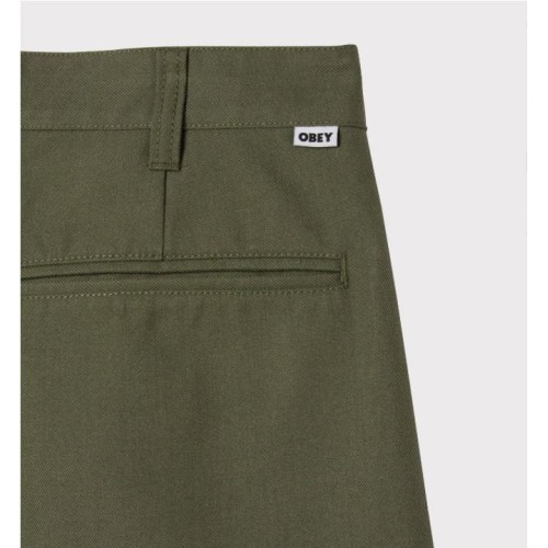 OBEY DEAN PLEATED SHORT VERDE