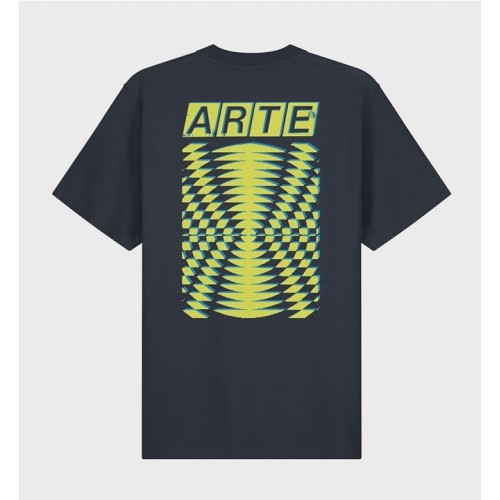 ARTE ABSTRACT BACK PRINT TEE AZUL OSCURO