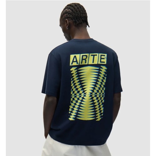 ARTE ABSTRACT BACK PRINT TEE AZUL OSCURO 2