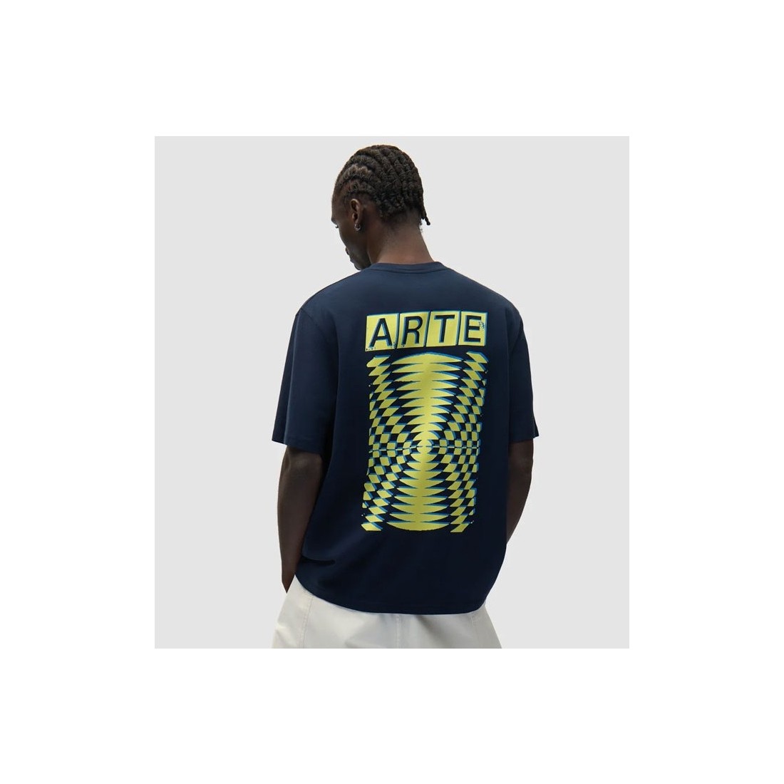 ARTE ABSTRACT BACK PRINT TEE AZUL OSCURO