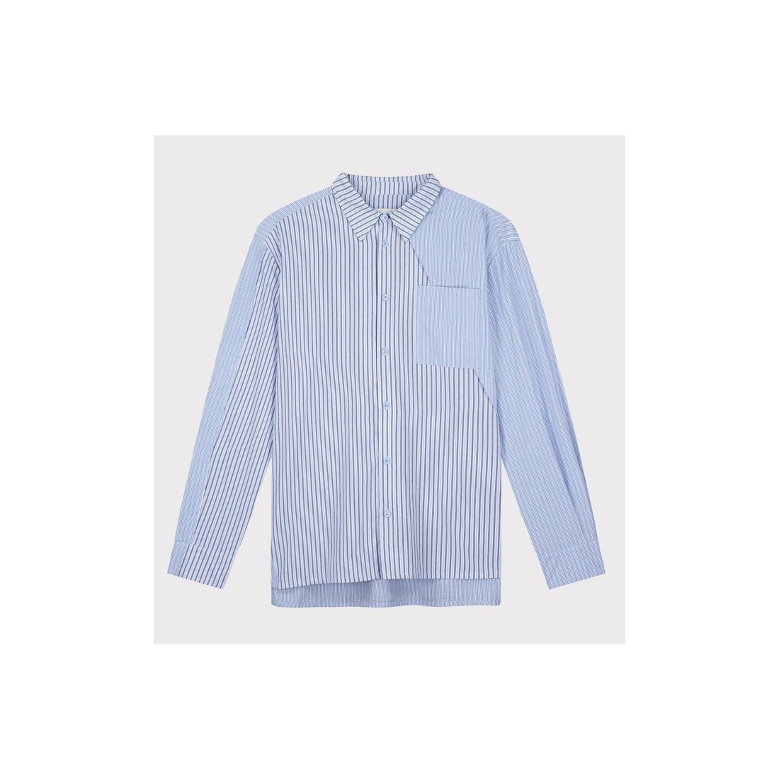 ARTE ASSIMETRICAL LONG SHIRT AZUL CLARO