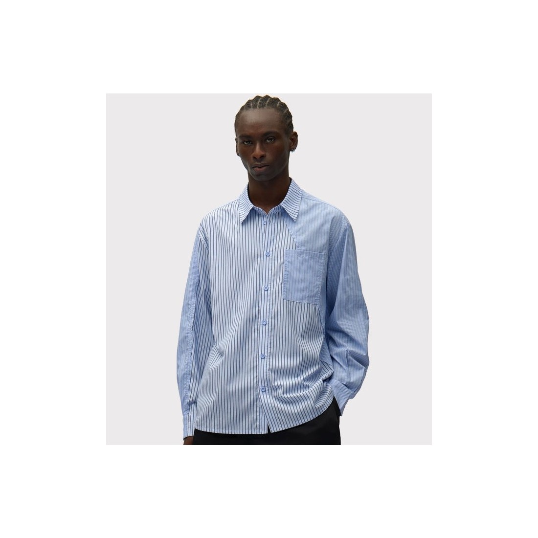 ARTE ASSIMETRICAL LONG SHIRT AZUL CLARO