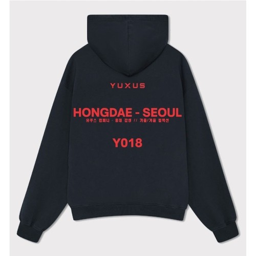 YUXUS ROTARY HONGDAE HOODIE AZUL MARINO