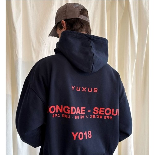 YUXUS ROTARY HONGDAE HOODIE AZUL MARINO