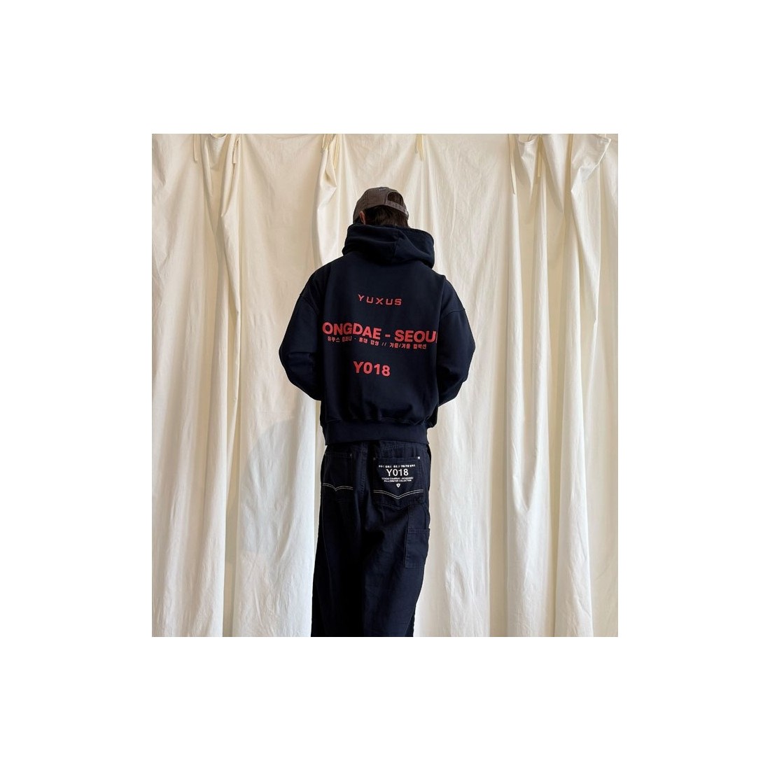 YUXUS ROTARY HONGDAE HOODIE AZUL MARINO
