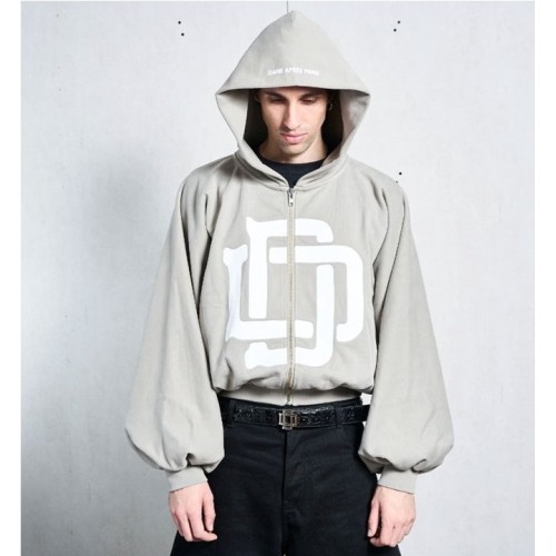 DAME MONOGRAM ZIPPER GRIS